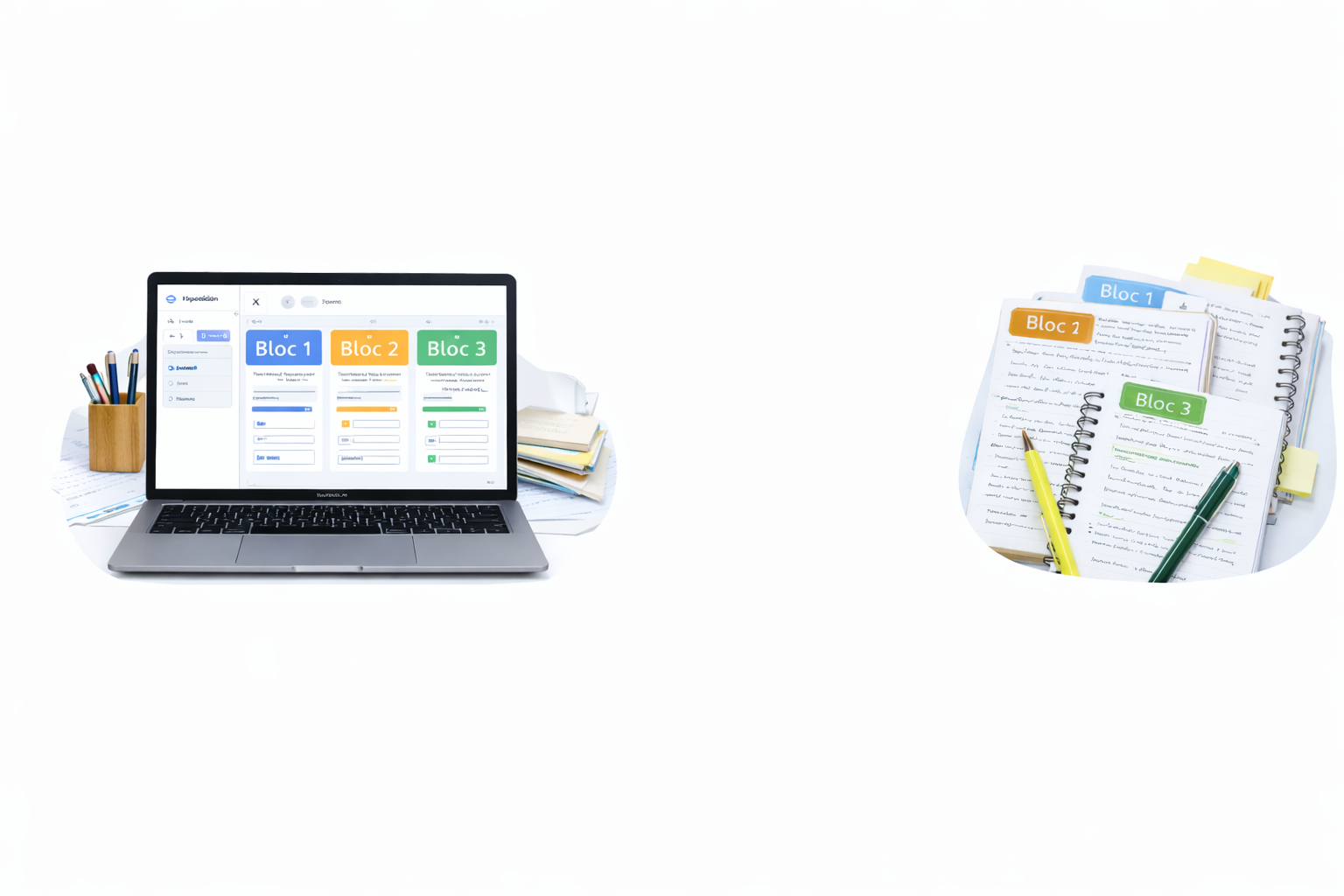 Estudiant amb ordinador i apunts